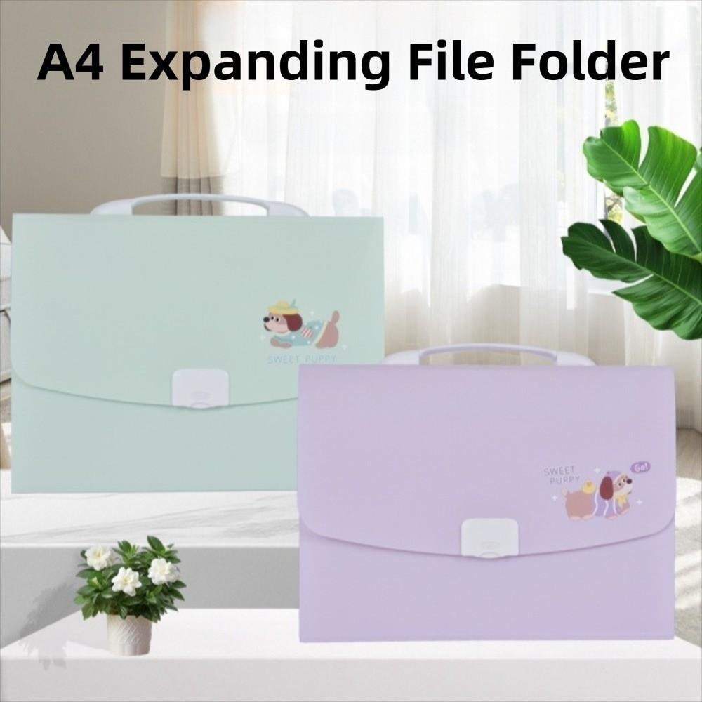 a4 Size Expanding File Folder 13 Pockets Portable Organ Bag  Student Use