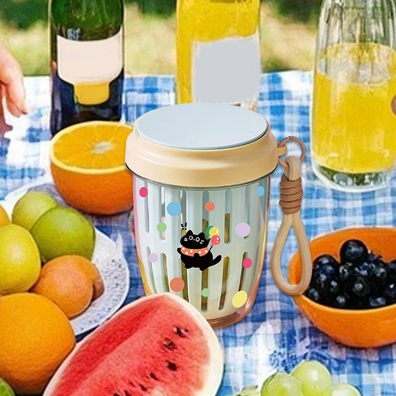 Fruit And Vegetable Cup Drainable Storage Container Breakfast Bottle Reusable Food Dressing Cup Fruit Storage Bottle For Picnic