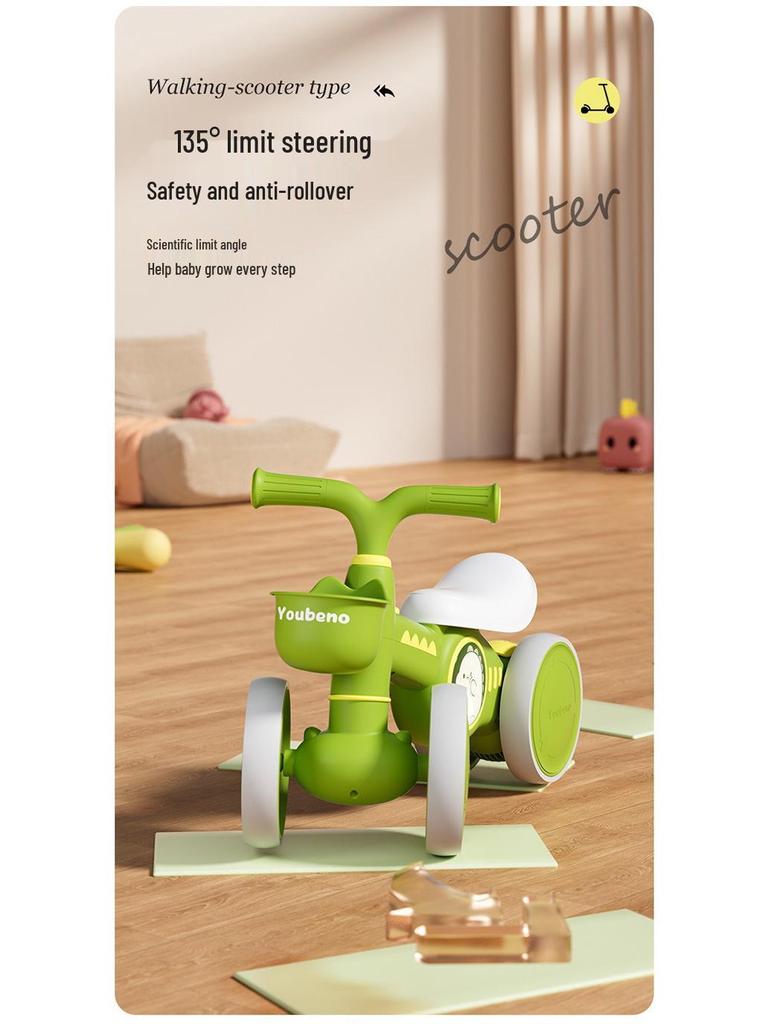 Loopfiets voor peuters 1-3 jaar: Loopfiets zonder pedalen & Vierwielige scooter