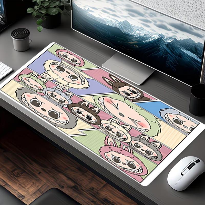 Labubu Print Mouse Pad, for Keyboard Pad Laptop PC Mat for Office Home Use, Desk Decor, Perfect Birthday Gift for Gamers