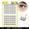 10 Rows Cluster Cat Eye No Glue Lashes Reusable Self Adhesive Glue Free Eyelash Natural Lash Manga Anime Lashes Cluster