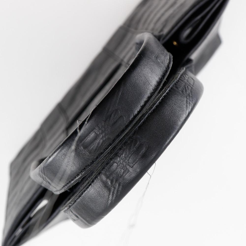 Balenciaga Hardware Handtasche 714187 BB Monogramm schwarzes Leder Unisex Gebraucht