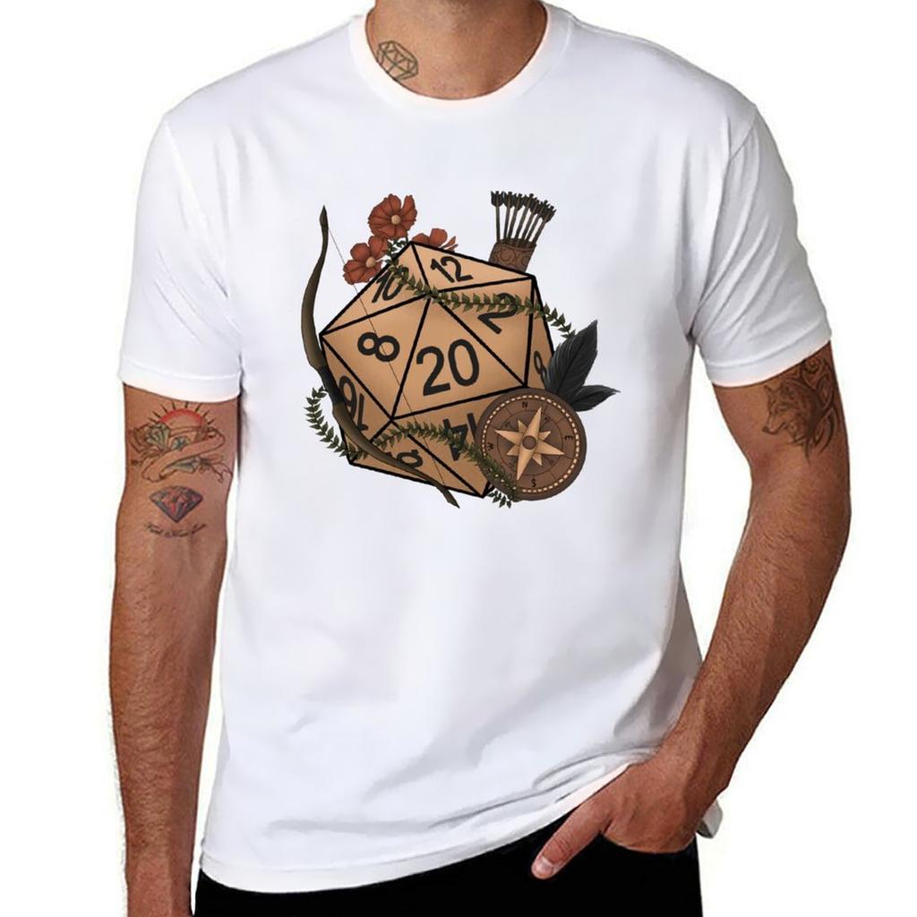 Ranger Klasse D20 Tabletop Gaming Würfel T-Shirt Lässiges Mode Print Tee Top