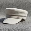 Spring And Summer Imitation Cotton And Linen Rhinestone Flat Top Hat Women'S Tide Octagonal Hat Versatile Casual Hat Breathable Sun Protection Visor