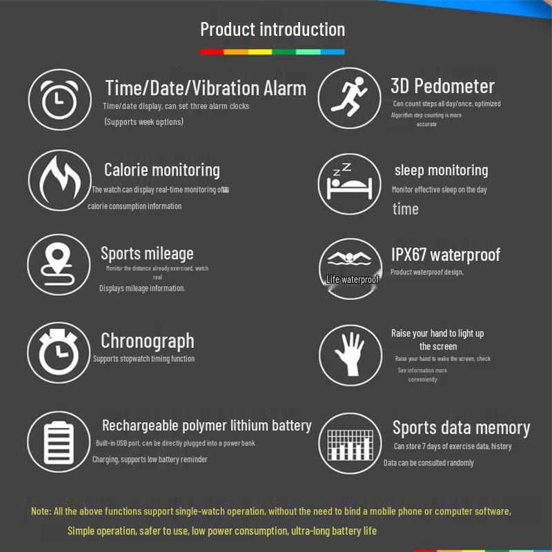Reloj Deportivo Inteligente con Carga, Seguimiento del Sueño, Alarma Vibratoria y Monitorización de Calorías