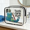 1pc Toiletry and Cosmetic Pouch Cosmetic Storage Travel Makeup Bag with Zipper Closure Clear PVC Travel Organizer Bag for Women