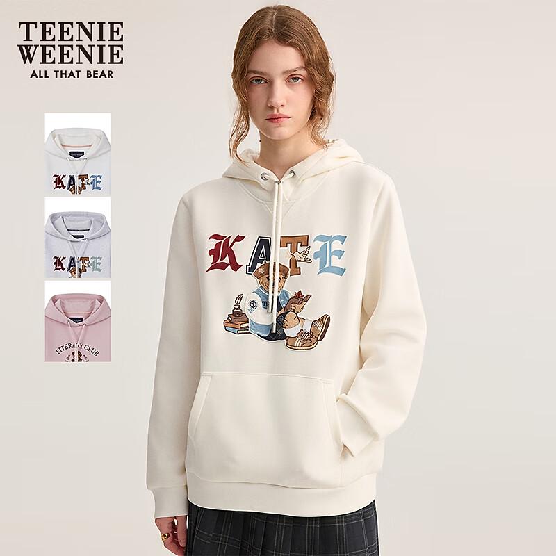 Teenie Weenie Women's Bear Graphic Hooded Sweatshirt
