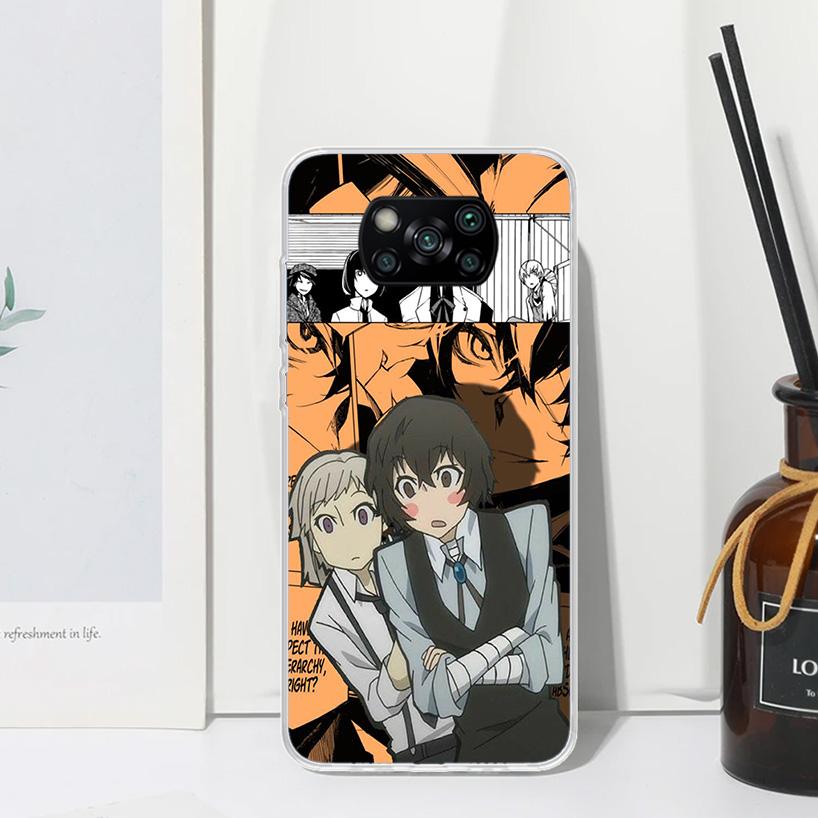 Bungo Stray Dogs Manga Phone Case For Xiaomi Poco X7 X6 X5 M7 M8 Pro F7 Ultra Redmi 15C 15 13C 13 12C 12 10 10C 10A Art Fundas P