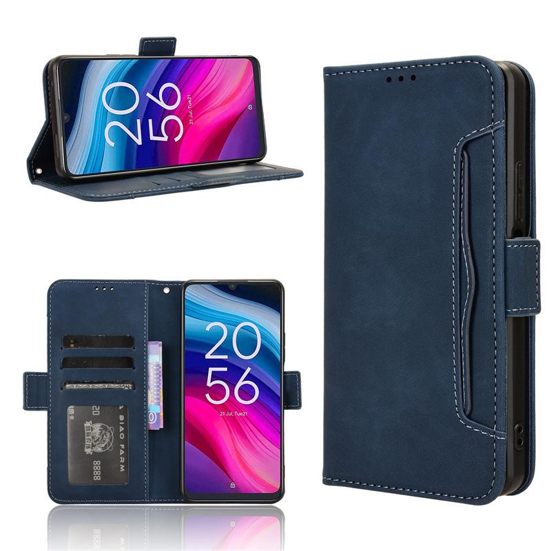 TCL 50SE Phone Leather Flip Case with Multi-Card Slots for TCL 505 4G/XE.