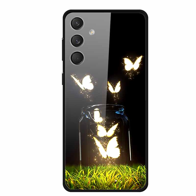 Tempered Glass Phone Cases for Samsung A16 Cases Space Print Hard Back Covers for Samsung Galaxy A16 4G 5G Shells Coque A16 2024