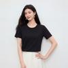 FivePlus Women's Silk Blend Round Neck Short Sleeve T-shirt