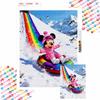 Disney Diamond Painting Kit Handmade diy5D Home Decor Gift Unique Idea Minnie Winter Snow Rainbow Sledding Penguin Fun Art 129