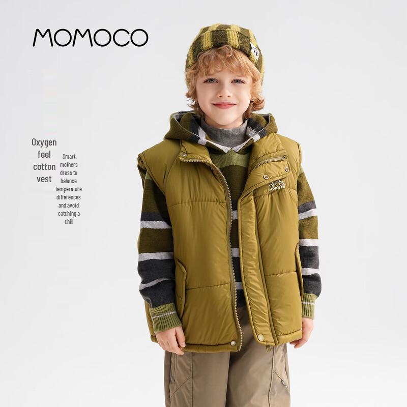 Молодежный модный повседневный жилет с высоким воротником MOMOCO для мальчиков 140