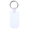 30 Set Oval Sublimation Keychain Blanks Double Sided Heat Transfer Aluminum Keyring with Key Rings and Plastic Clip