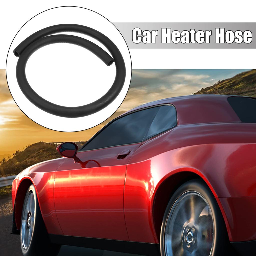 X AUTOHAUX Car Heater Hose Car Flexible Straight Heater Hose Multi-Purpose Hose Rubber Black Length 1m Inner Diameter 16mm