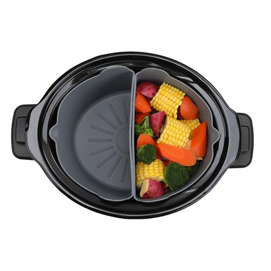 1 Set 6/7/8QT Slow Cooker Liner Reusable Leakproof Dishwasher Safe Slow Cooker Divider Cooking Silicone Liner Kitchen Gadgets
