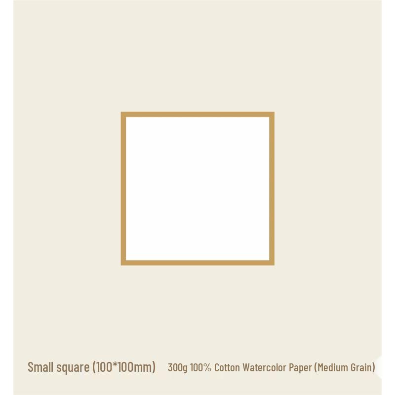 Zun Jue Square Watercolor Paper Sketchboard - Cotton Pulp Blank Bookmark for Watercolor, Marker, Signature, and Anime.