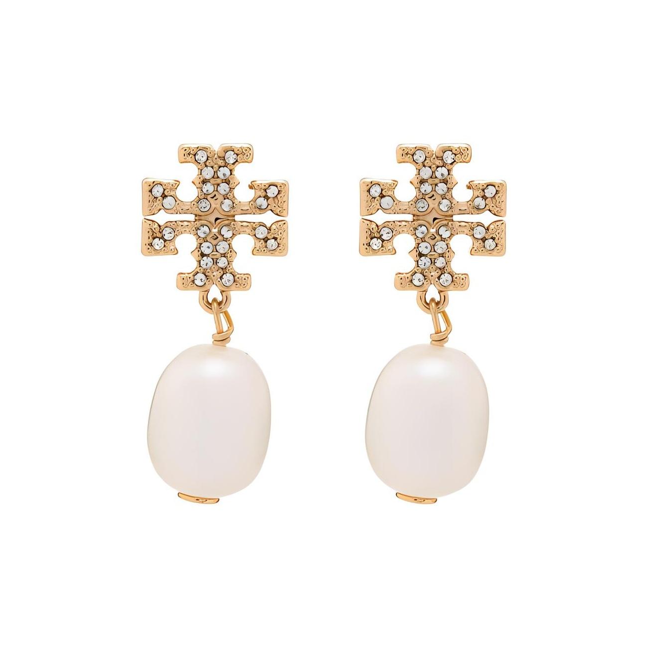Tory Burch Classic Logo Minimalist Versatile Metal Earrings Women earrings 60525-137 Gold,F