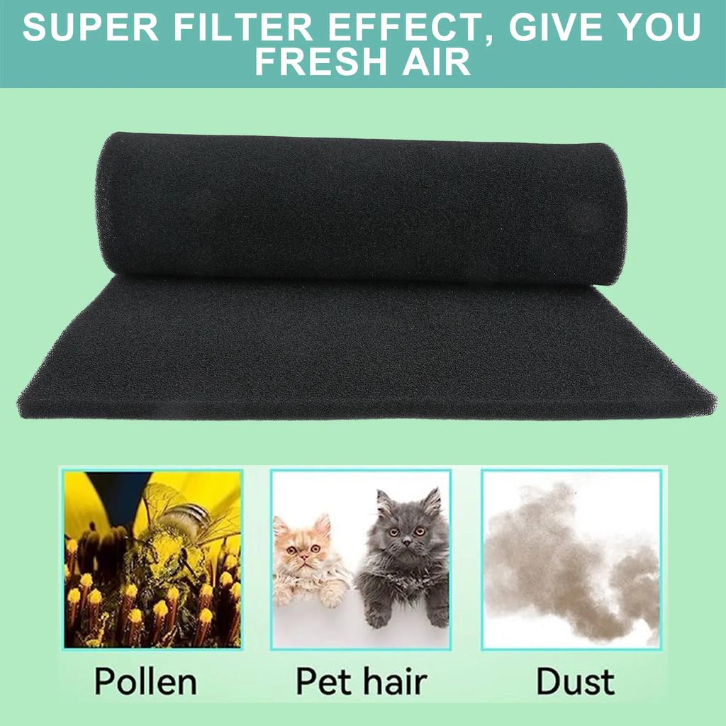 RV Air Conditioning Filter Cotton 1m Cotton Activated Carbon Black Activated Carbon Foam Sponge Air Filter Impregnated Sheet Pad