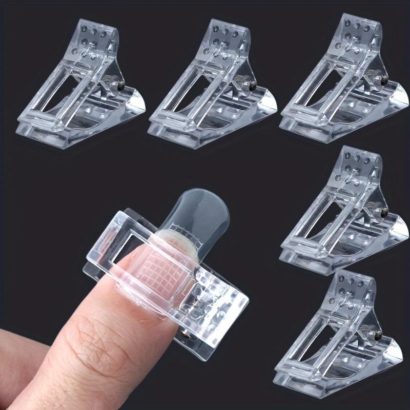 5pcs Nail Extension Builder Clips for Quick Poly Gel Manicure Nail Art Tool Essentials Unscented