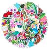 50pcs Waterproof Tulip Flower Stickers for Journals and Stationery Decoration
