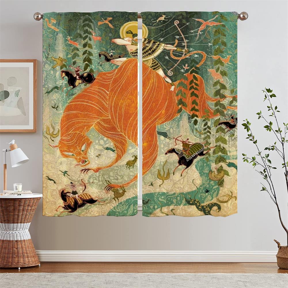 

Великолепный мир фантазий, современные шторы для гостиной, для камеры, кухонные шторы, салон, 2 шт., для дома и украшения, затемнение W50xH70cmx2pcs-CL