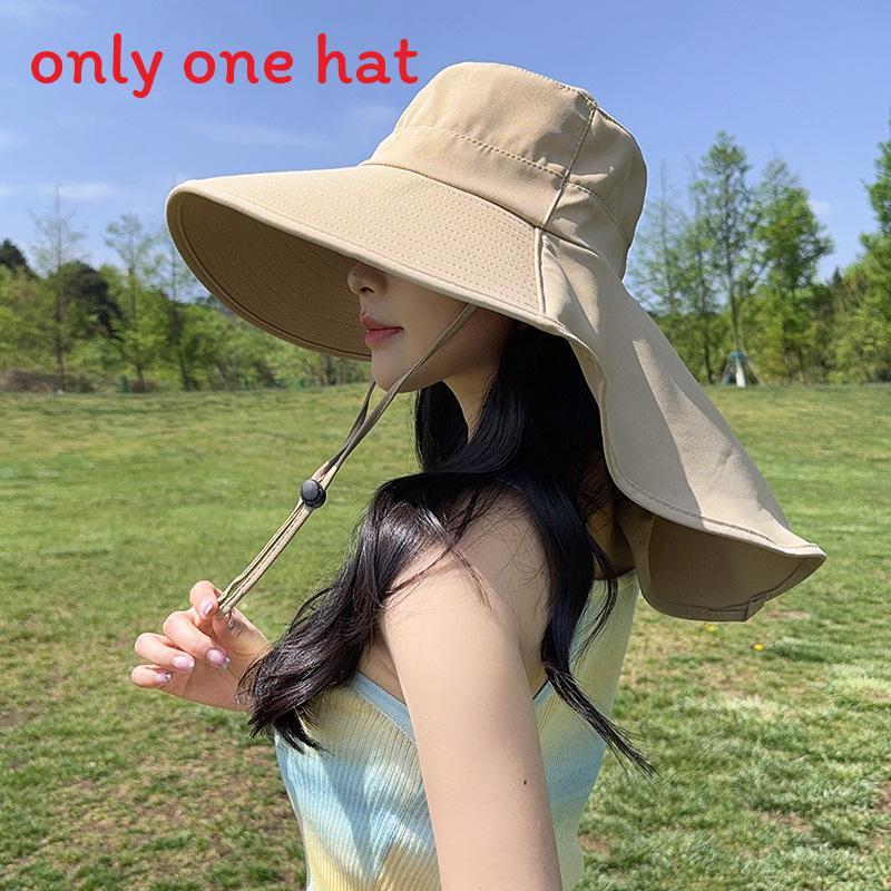 Sun Protection Sun Hat For Women With Wide Brim And Face Cover Summer Fashion Cap