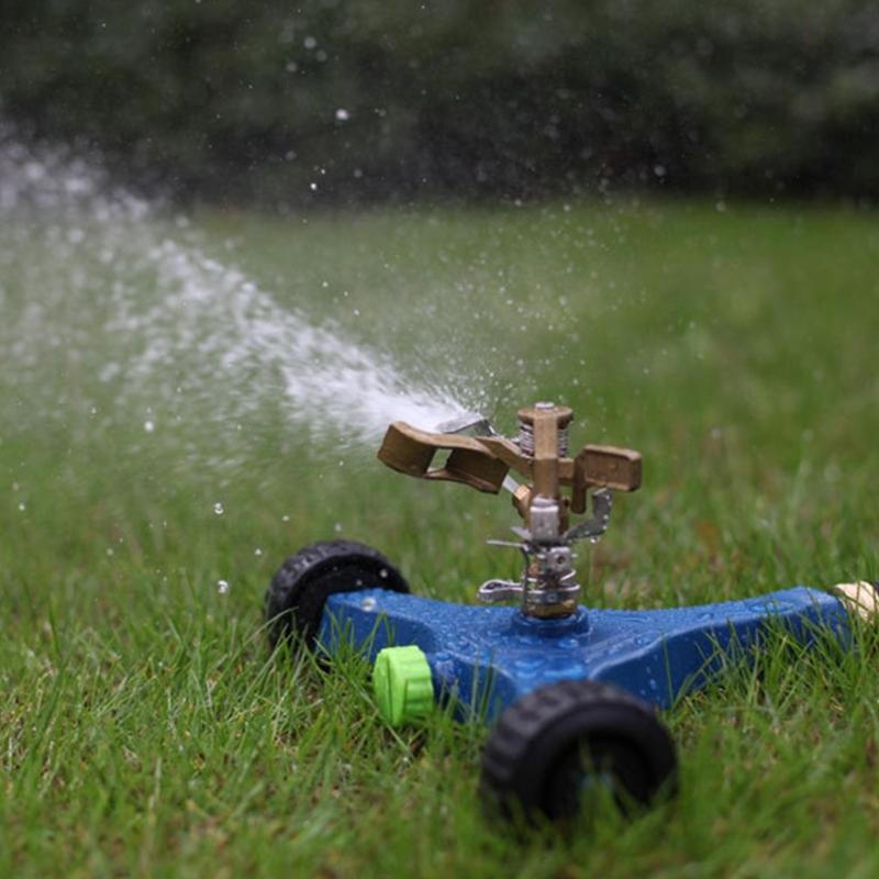 Langlebiger Messing-Gartensprenger mit automatischer 360-Grad-Drehung und anpassbaren Sprühmustern für Landschaftsgarten
