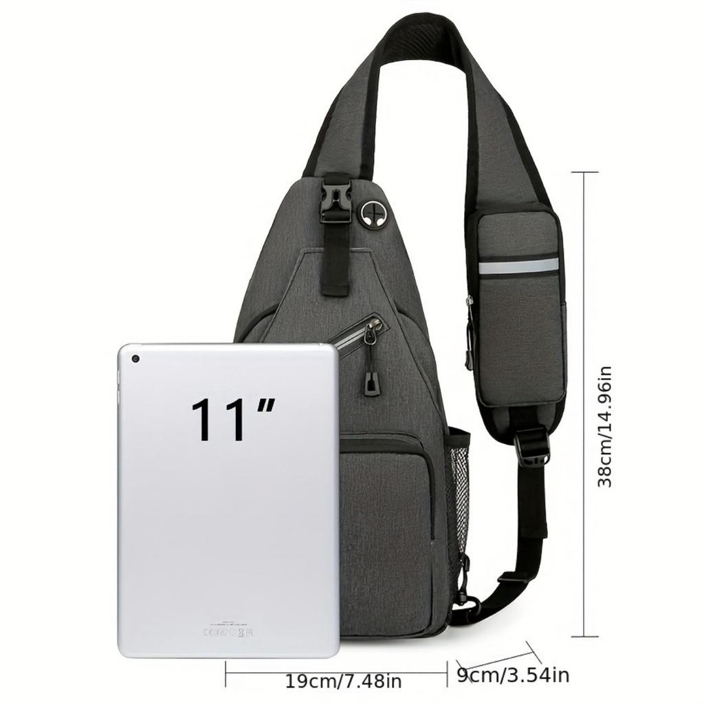 Unisex crossbody taška s velkou kapacitou - Nastavitelný ramenní popruh, Design s více kapsami, Vhodná pro cestování v přírodě, Sport a dojíždění Cestovní tašky