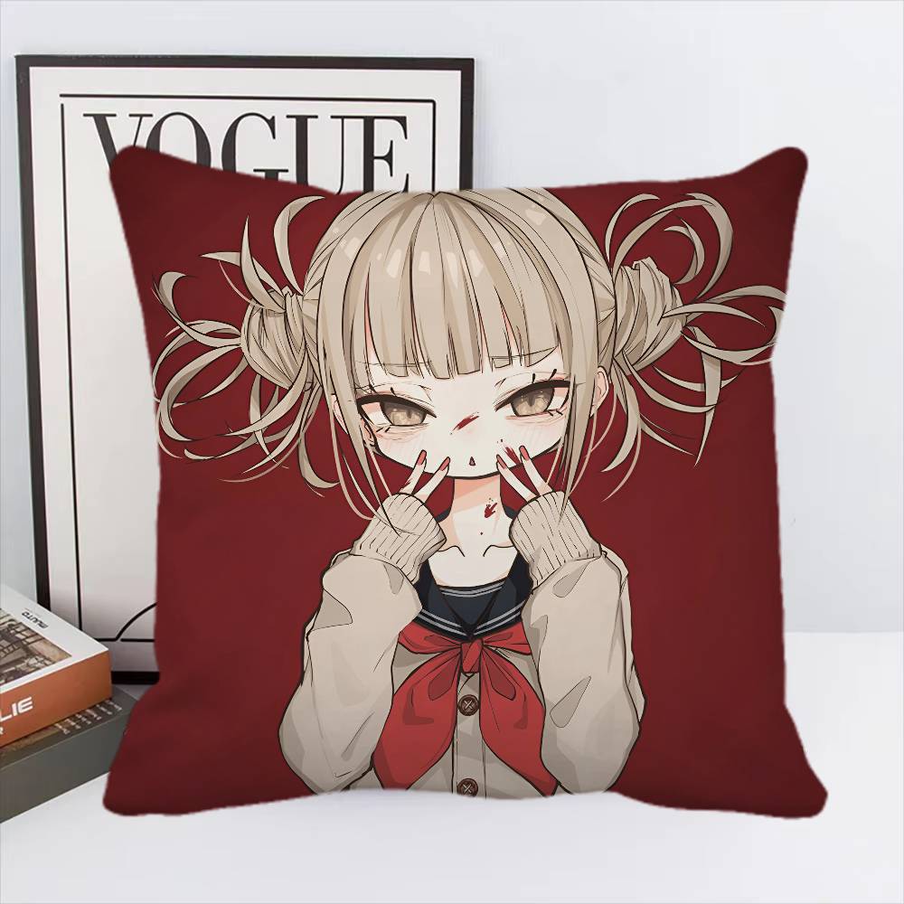 Anime My Hero Academia Himiko Toga Pillow Case Square Pillow Bedroom Sofa Leisure Comfort Cushion Home Decoration