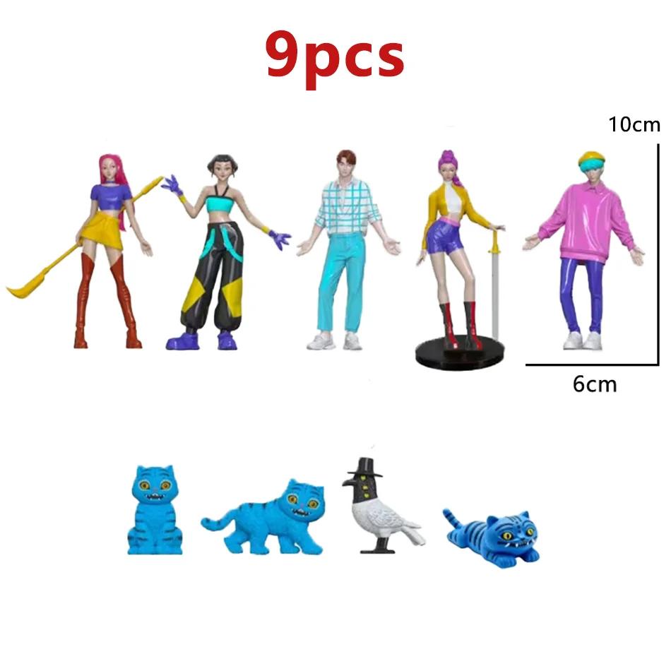 

NEW 9pcs/set Kpop Demon Hunters Figure Model Toy Cartoon Gaming Peripherals Desk Decoration Collection Figures Model Toy Gift