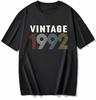 cotton  100% Men's And Women's Birthday Short Sleeve T-Shirt Digital Print 1960-1999 Pattern Congratulating Letter Tee Birthday