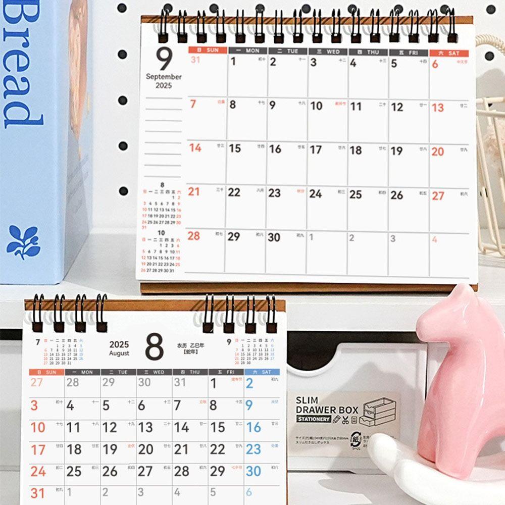 Simple Coil 2026 Desk Calendar Portable Desktop Decoration Mini Calendar Schedule Planner Gifts