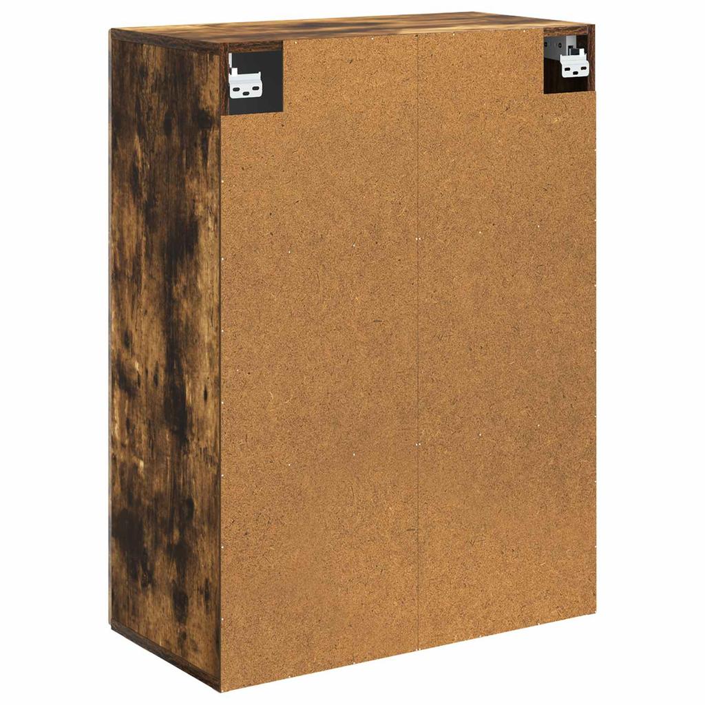 Wall Mounted Cabinet Smoked Oak Finish 66 x 34.5 x 90 cm Particleboard