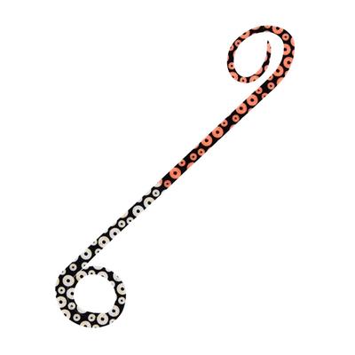 Daiwa Tairaba Tie, Kouga Silicone Tie, Twin Curly R Octopus Leg, Kamemura Orange + Glorame