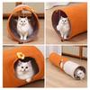 Foldable Cat Tunnel Toy with Ball Self-entertainment Cat Tent Interactive Cat Tunnel Scratch-Resistant for Training