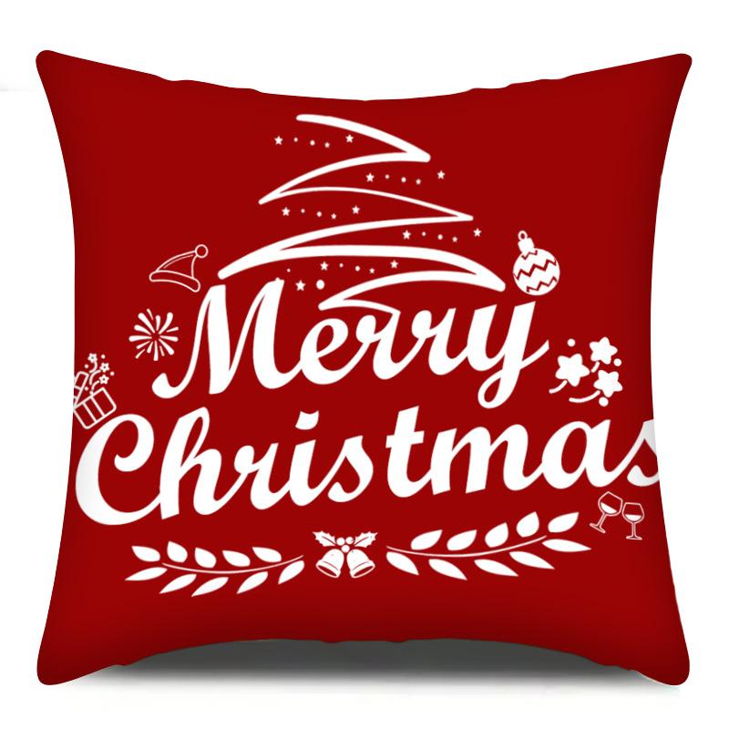 New Christmas Short Fluffy Home Pillow Case European Simple Living Room Pillow Sofa Cushion Cover
