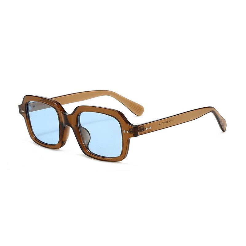 2025 Stylish Studded Sunglasses: European & American Fashion, Versatile Square Frame for Women