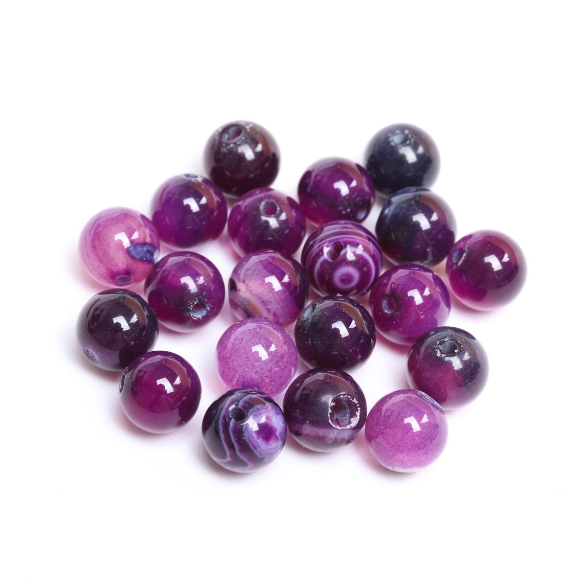 

Для ювелирных изделий, полосатые агаты, 4/6/8/10/12 мм, бусины из камня, цепочка для мобильного телефона, сделай сам, разделительные бусины, аксессуар, ремешок на запястье, модные 40/30/20/15 шт., изготовление ювелирных изделий 4mm фиолетовый