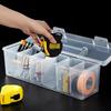 Professional 7-Piece Tool Organizer Set,Transparent Parts Storage With Dividers-Portable Case For Screws,Wrenches & DIY Hardware