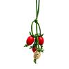 Fruit Flower Charm Keychain Mulberry Strawberry Tomato Pea Insect Chamomile Tulip Tree Key Bag Accessories