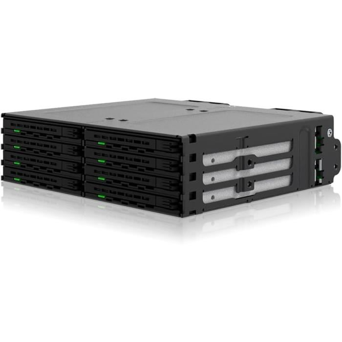 Boîtier rack hot swap - icy dock - expresscage mb03 - 8 x hdd/ssd 2.5 - sata/sas - noir