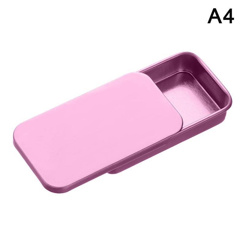 Tinplate Box Slide Lid Push Pull Box Drawer Balm Box Portable Box Mini Aromatherapy Jar Candy Small Iron Box Gift Box