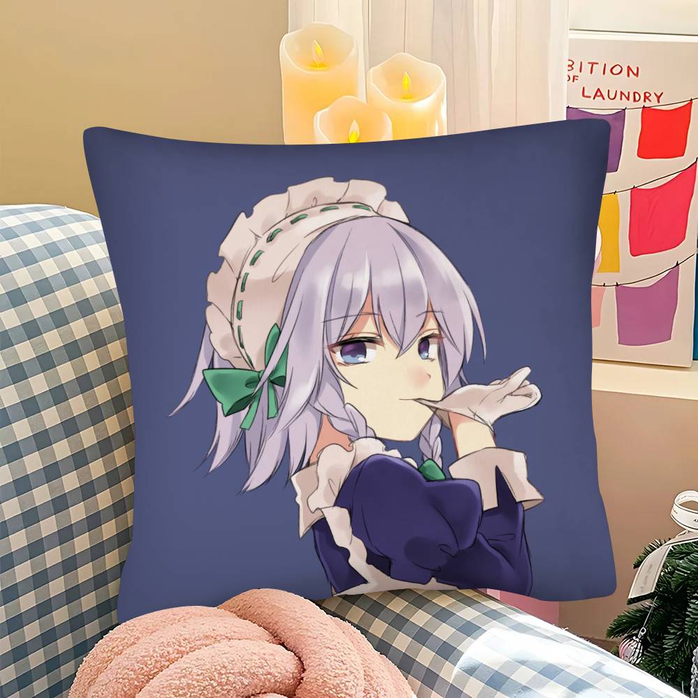 1Pc Touhou Project Pillow Case Fashion Square Pillowcase Bedroom Sofa Room Ins Decoration Leisure