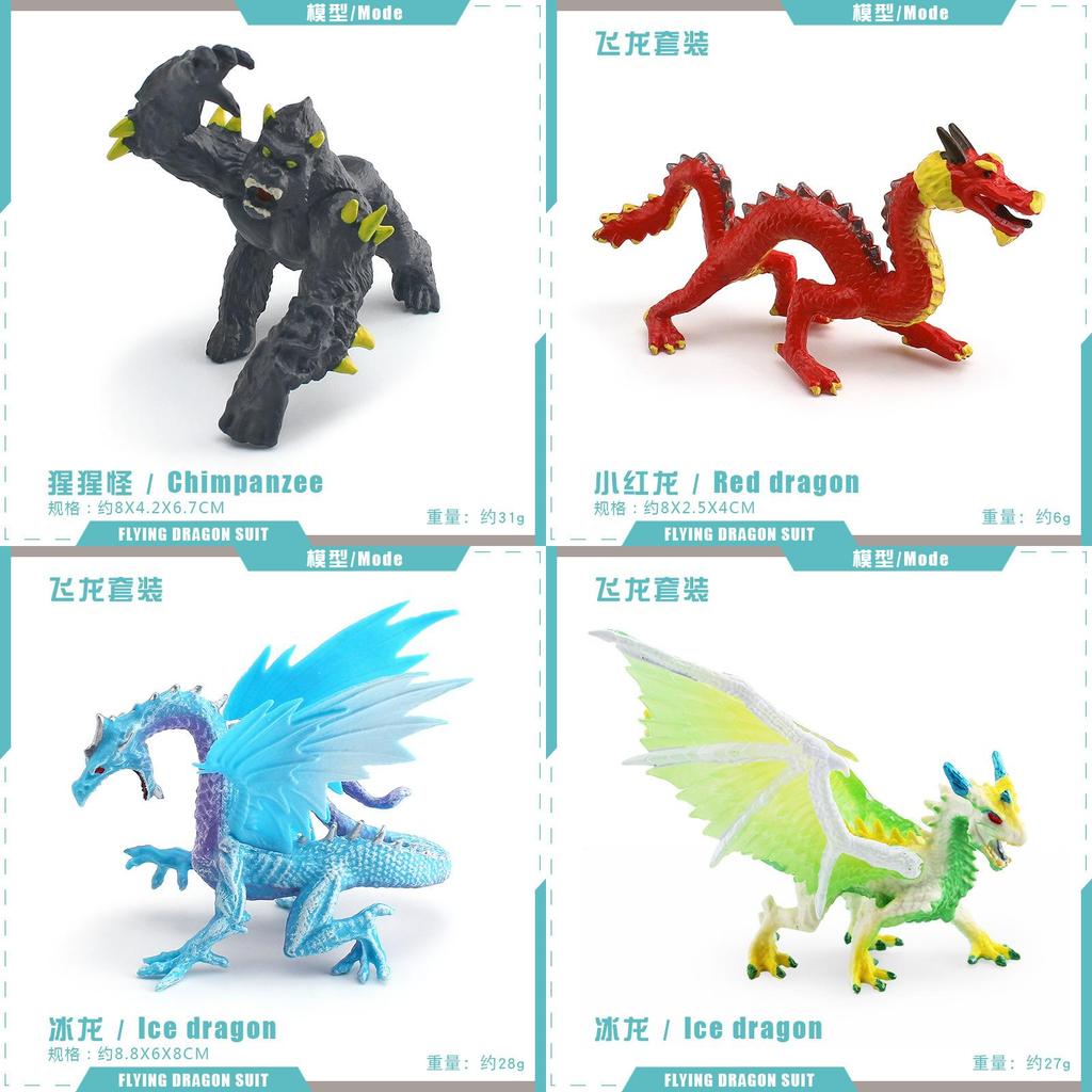 Western Mythical Creatures Pvc Model Pack With Ice Fire Dragons For Collectors And Decor