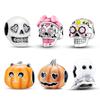 Original Charms Copper Glow In Skull And Pumpkin Charms Beads Fit 3Mm Original Bracelet For Women Diy Jewelry Gifts