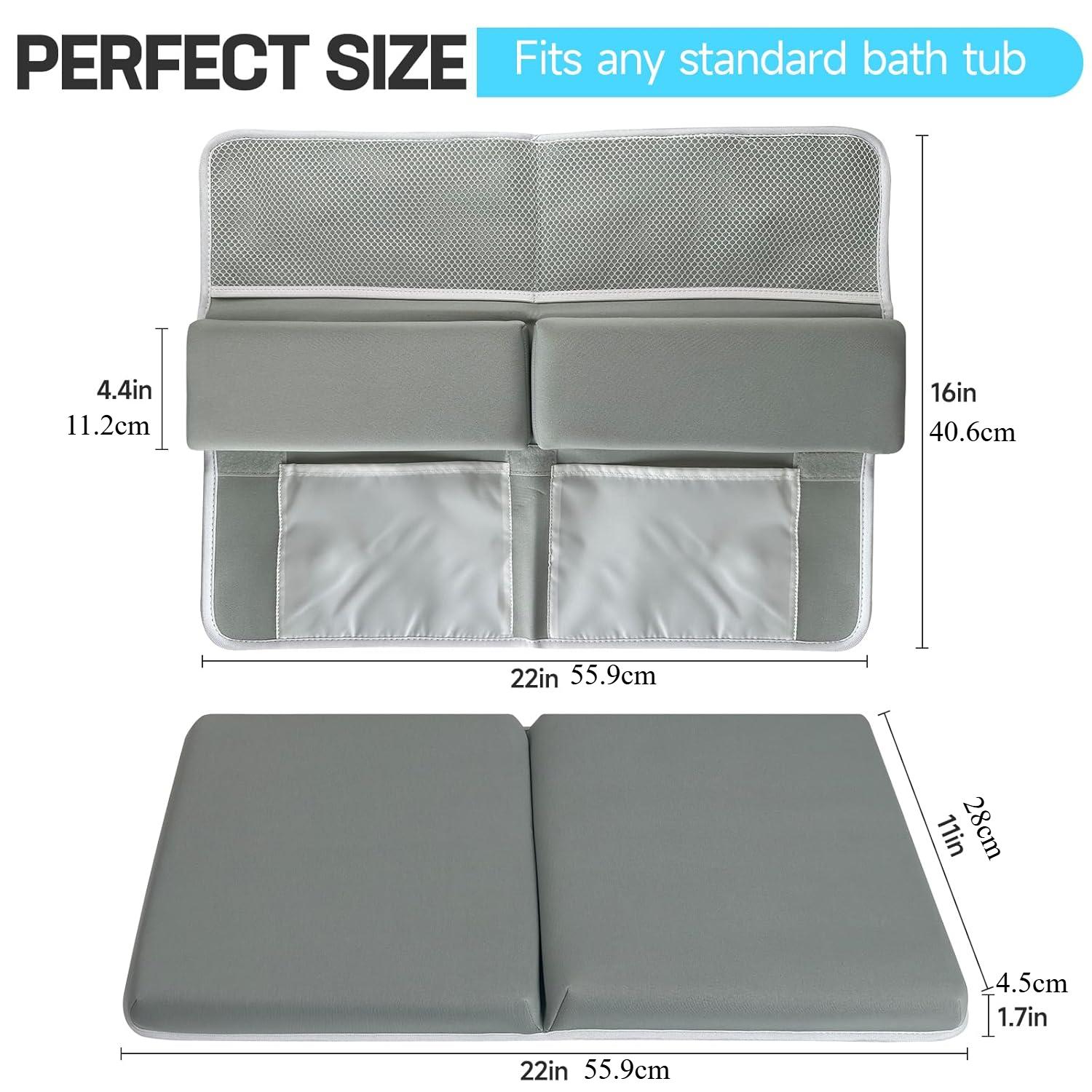 

Подставка для коленей в ванну с подлокотниками, набор противоскользящих подушек для купания ребенка, подушки для коленей в ванну с сумкой для хранения, быстросохнущие серый