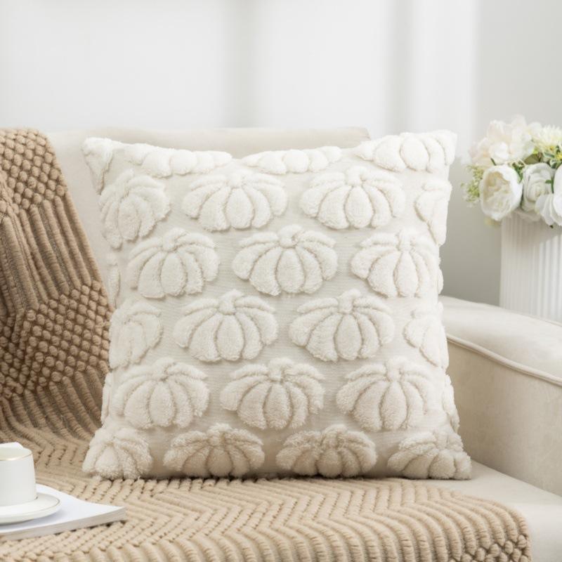 2/1pcs Autumn Pumpkin Throw Pillow Covers - Soft Plush Jacquard, Zipper Closure,  Pumpkin Design,  - Cozy Fall Decor for Sofa & Bedroom