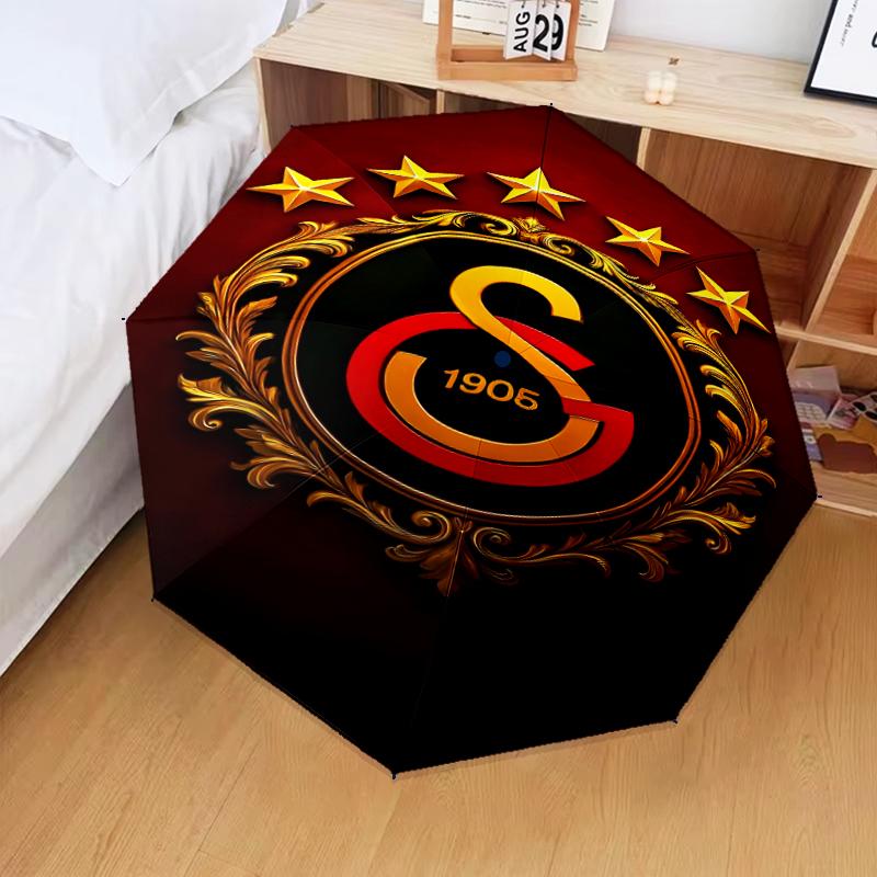 Galatasaray Crest Glory Umbrella Folding umbrella, automatic umbrella 8-Frame for Travel, camping Use Gift for Halloween Christmas