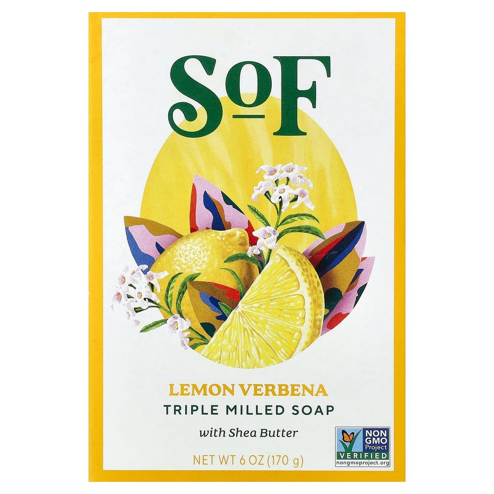 South of France Lemon Verbena Shea Butter French Milled Soap, 170g (6 oz)